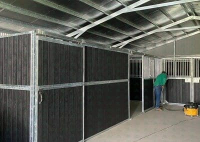 horse feed room adjoining stables