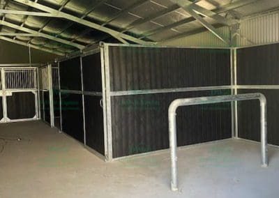 horse wash bay tie up area located within stable building