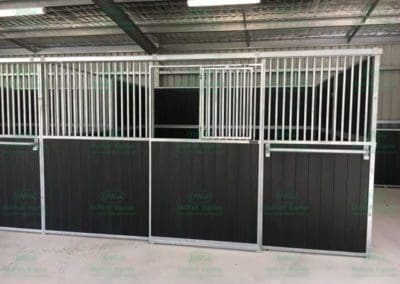 Front Panel of horse stable with window for horses head