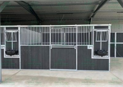 Front Stable Panel with rotating feed bin & sliding door