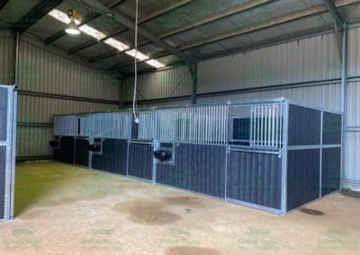 Horse Stable Panels with rotating feed bins