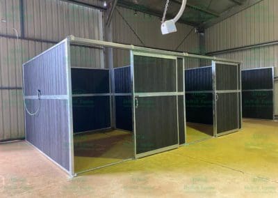 Matching feed and tack room doors for stable complex