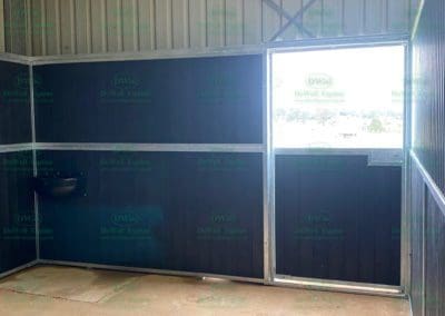 Split external day yard doors for horse stables