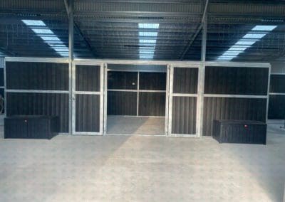 Tack room with double doors that swing out