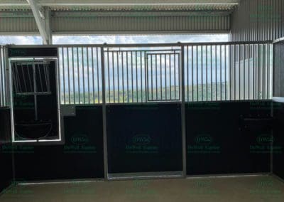 View from inside new horse stables