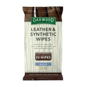 Oakwood Leather & Synthetic Wipes 20 Pack