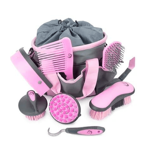 Horse Grooming Bag with Pockets & brushes