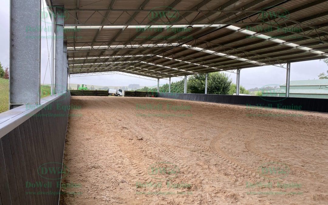Angled Horse Arena Fence Arena Safety Wall DoWell Equine