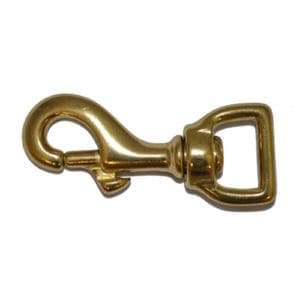 Flat Swivel Eye Snaphook - Brass