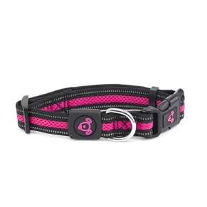 PInk reflective dog collar