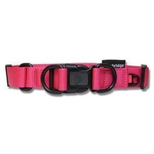 Nylon Pink Double Ring Dog Collar - Premium