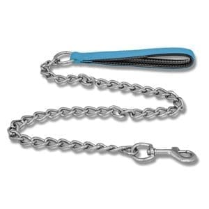 Dog Chain Lead with Padded Handle - 3mm or 4mm Chain