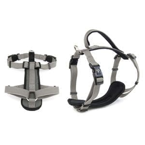 GREY/ SILVER Dog Harness with Safety Handle - Premium Sport