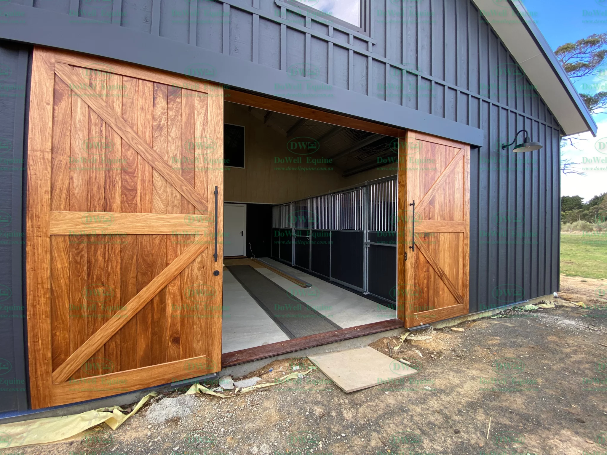 Dressage Arena Fence installed on angle for safety