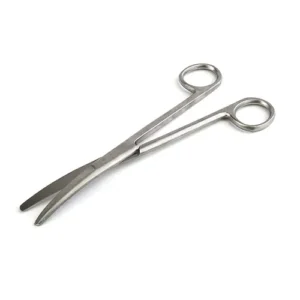 Curved teat scissors