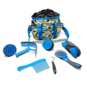 Sunflower Pattern Horse Grooming Kit