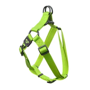 Nylon Step in GREEN Dog Harness - Premium